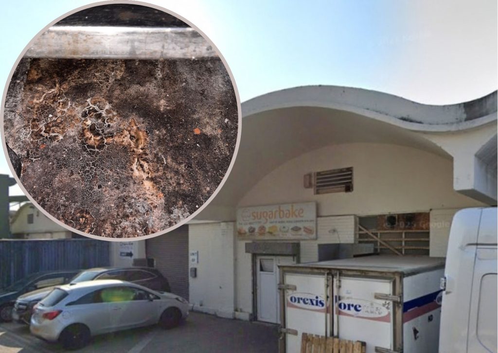 Sugarbake and (inset) a build-up of dirt on the floor (credit Enfield Council)