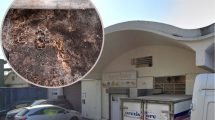Sugarbake and (inset) a build-up of dirt on the floor (credit Enfield Council)