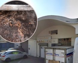 Sugarbake and (inset) a build-up of dirt on the floor (credit Enfield Council)