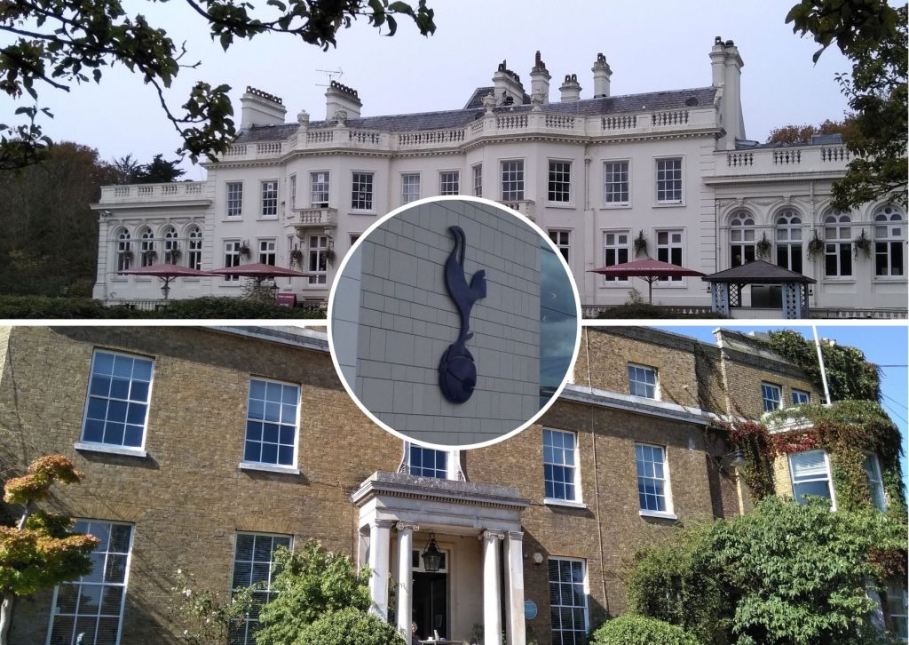 Whitewebbs House (top) and Myddelton House (bottom) are both sought by Spurs (centre)