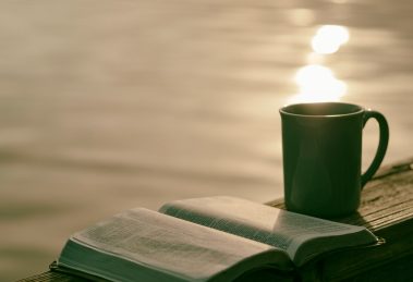 A book and a mug