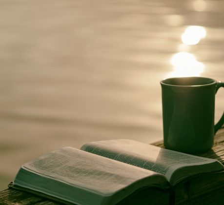 A book and a mug