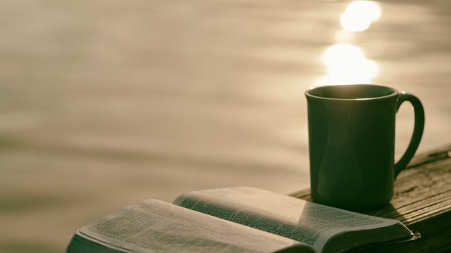 A book and a mug