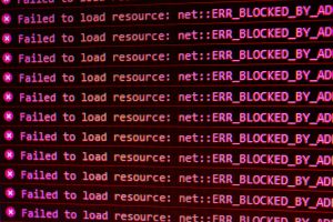 a monitor showing multiple error messages