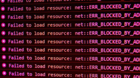 a monitor showing multiple error messages