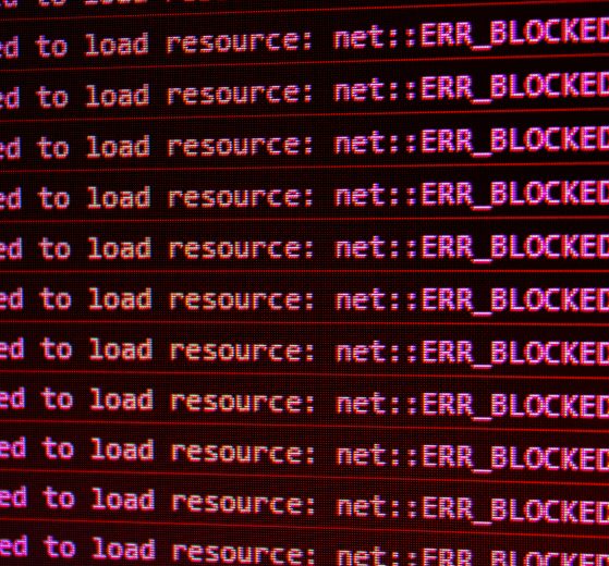 a monitor showing multiple error messages