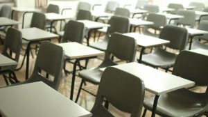 An empty classroom (credit Mche Lee via Unsplash)
