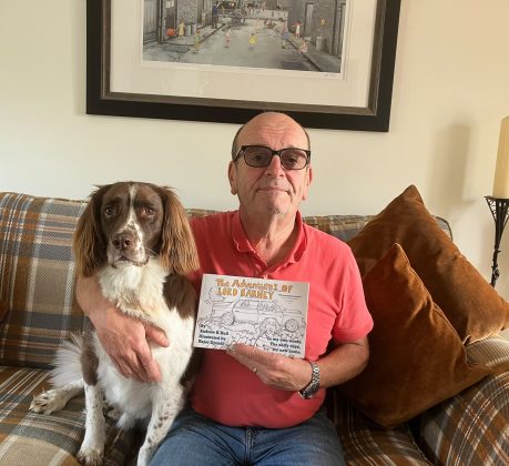 Andrew Hull and Lord Barney with his new book