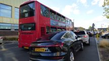Vehicles illegally parked along Hunters Way