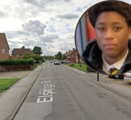 Elsinge Road (credit Google) and (inset) victim Ishmael Sankoh