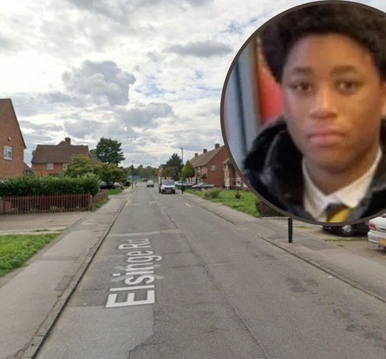 Elsinge Road (credit Google) and (inset) victim Ishmael Sankoh