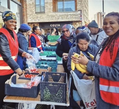 Volunteers with Feed My Sheep Outreach UK in Fore Street, Angel Edmonton
