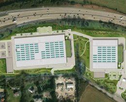 The plans for a data centre at the Junction 24 site, split between Enfield and Hertsmere boroughs (credit Orbital)