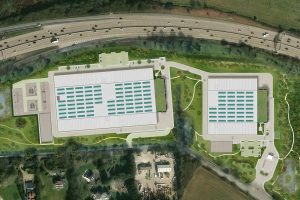 The plans for a data centre at the Junction 24 site, split between Enfield and Hertsmere boroughs (credit Orbital)