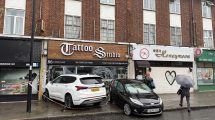 Two car smashed into Tattoo Studio in Southgate