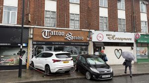 Two car smashed into Tattoo Studio in Southgate
