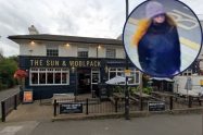The Sun & Woolpack Pub and (inset) the shooting suspect