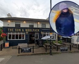 The Sun & Woolpack Pub and (inset) the shooting suspect
