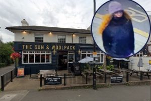 The Sun & Woolpack Pub and (inset) the shooting suspect
